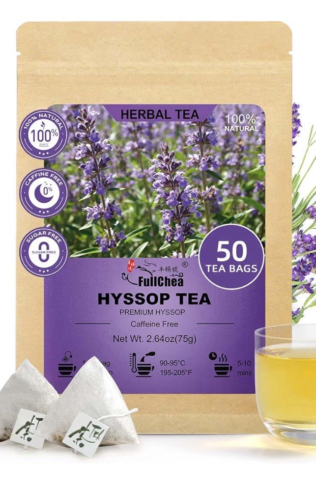 Hyssop Tea Bags Herbal Caffeine-Free Support Digestion 50 Tea Bags 