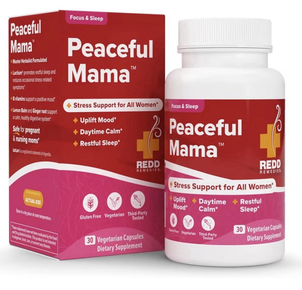 Redd Remedies Peaceful Mama Stress Sleep Mood Support For Women 30 Capsules