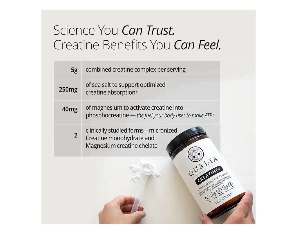 Qualia Creatine Advanced Creatine Complex Muscle Performance Health Aging 11.1oz