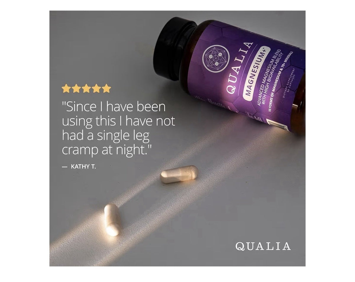 3 Pack Qualia Magnesium+ Advanced Magnesium Blend 70+ Supporting Minerals