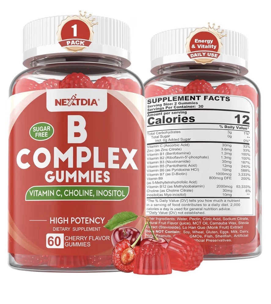 Nextdia B Complex Gummies Vitamin C Choline Inositol For Energy Immune 60gummies