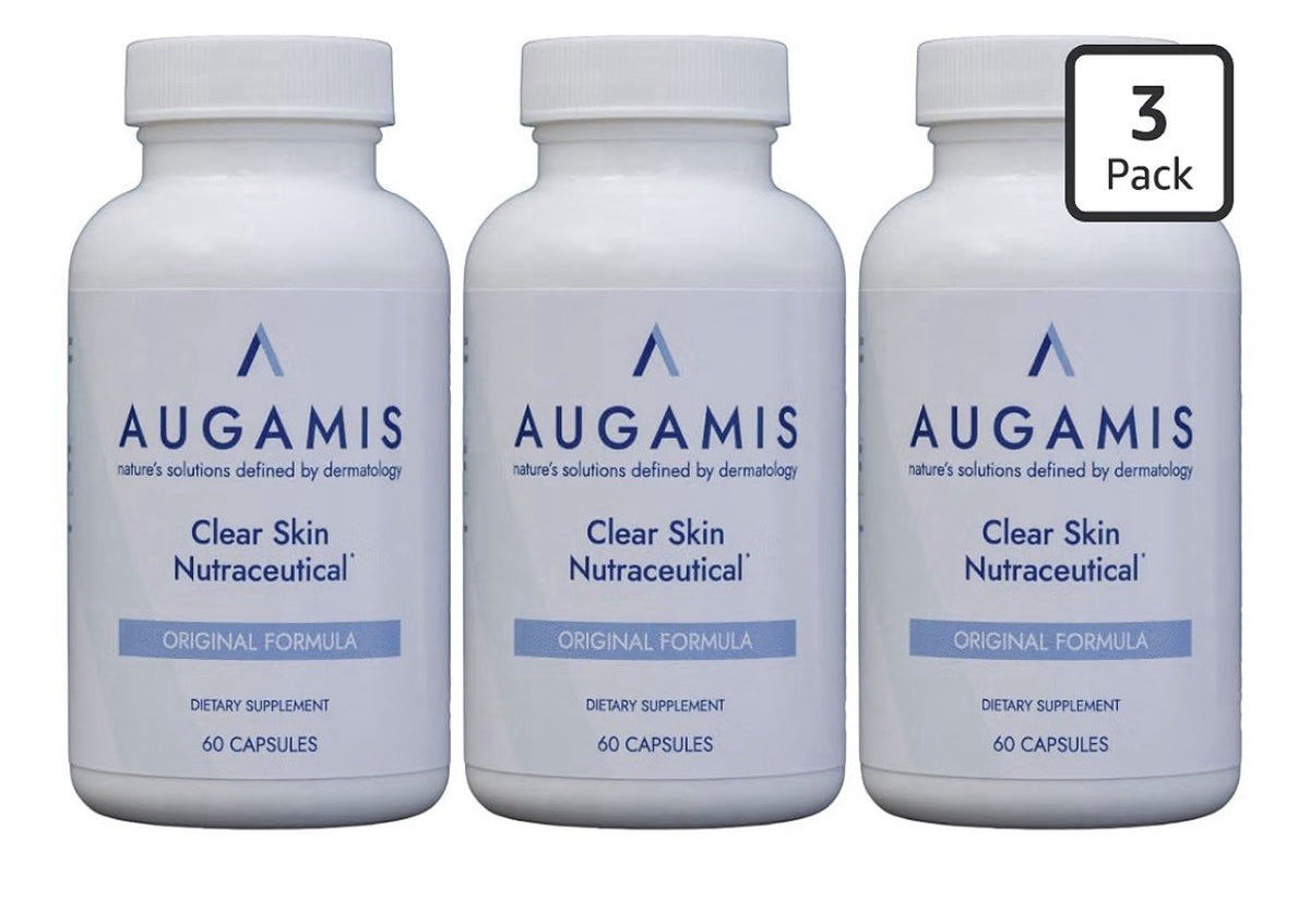 Augamis Clear Skin Nutraceutical Original Formula Acne Treatment 3 Pack