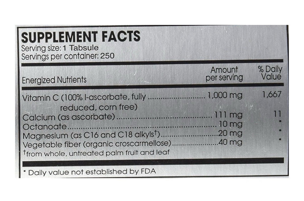 Perque Potent C Guard Tabsules 1000 mg 250 Tabsules Dietary Supplement
