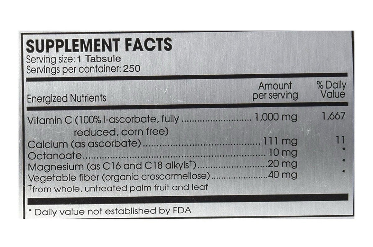Perque Potent C Guard Tabsules 1000 mg 250 Tabsules Dietary Supplement