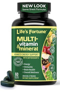 Life's Fortune Multivitamin Mineral Energy Immunity Brain Overall Wellness 60Tab