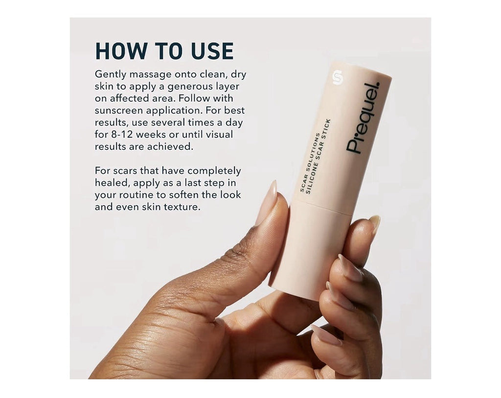 Prequel Scar Solutions 60% Silicone Scar Stick  Remodels Skin Texture 1 Psc