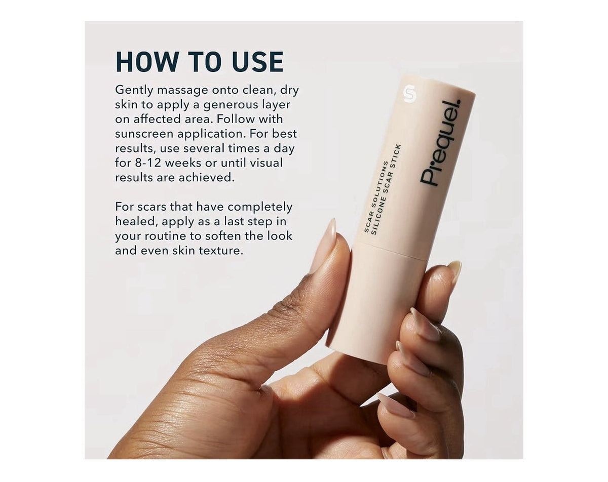 Prequel Scar Solutions 60% Silicone Scar Stick  Remodels Skin Texture 1 Psc