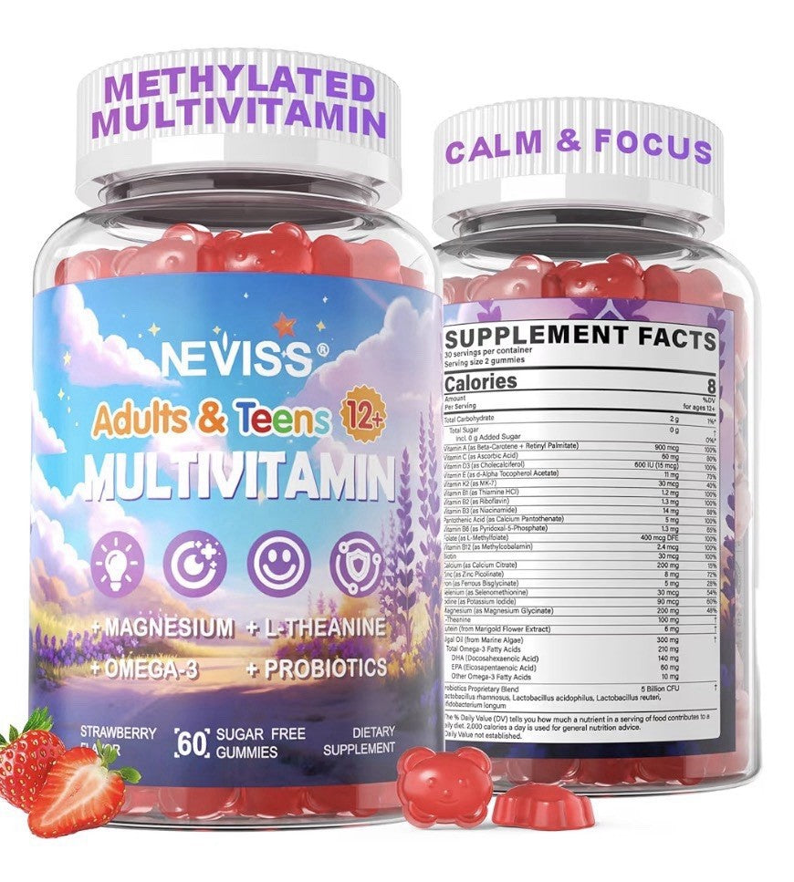 NEVISS Multivitamin Adults & Teens 12+ Calm & Focus 60 Gummies