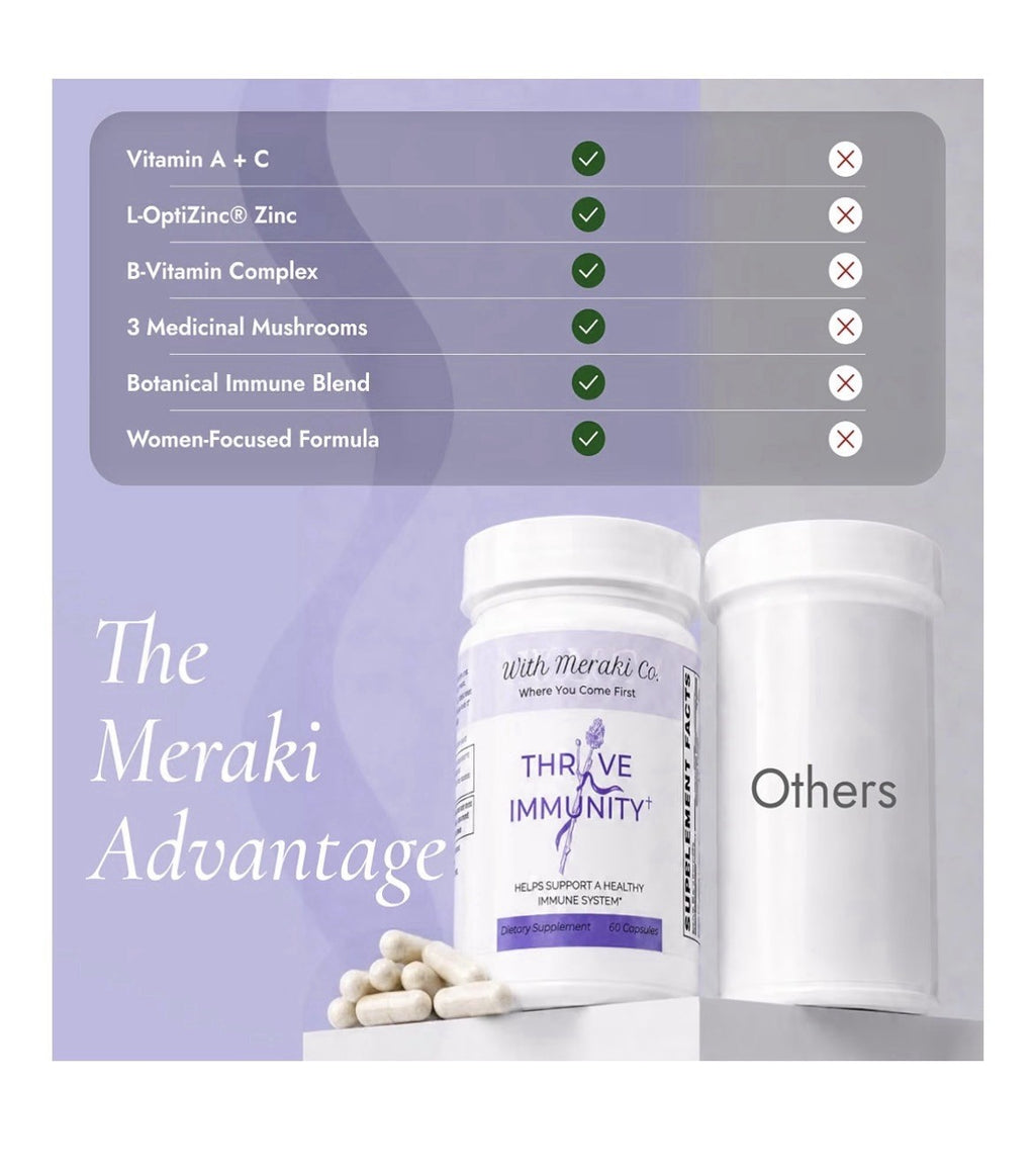 With Meraki Co. Thryve Immunity Probiotics for Women Healthy Immune System 60cap