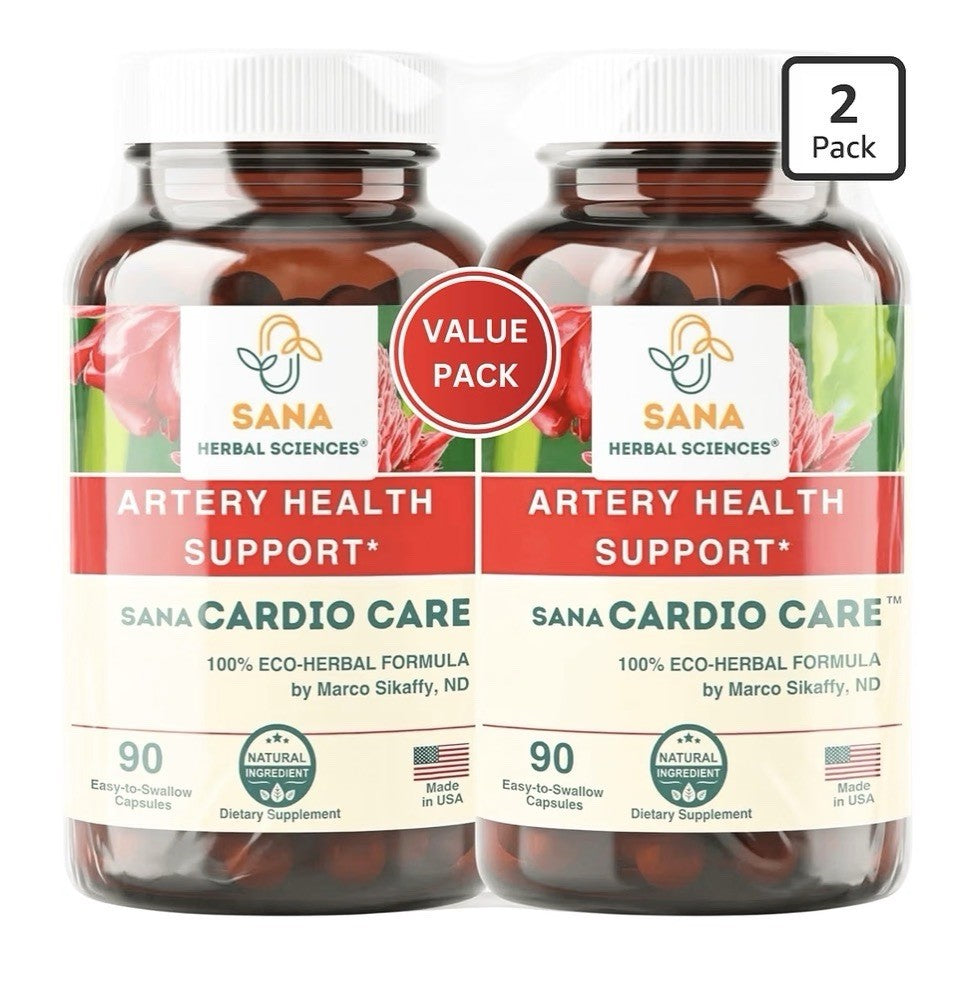 2Pack Sana Herbal Sciences Artery Health Support Sana Cardio Care Plaque Balance