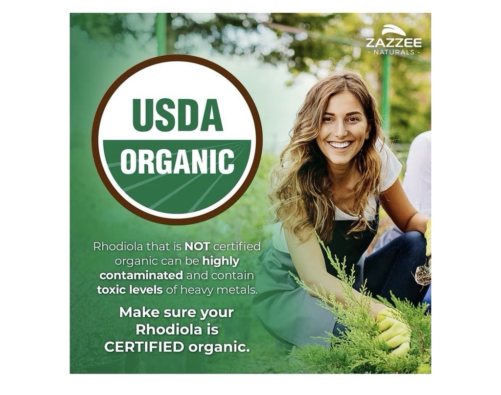 Zazzee Rhodiola Rossa Extract Supports Balanced Mood Cognitive Function 120 Caps