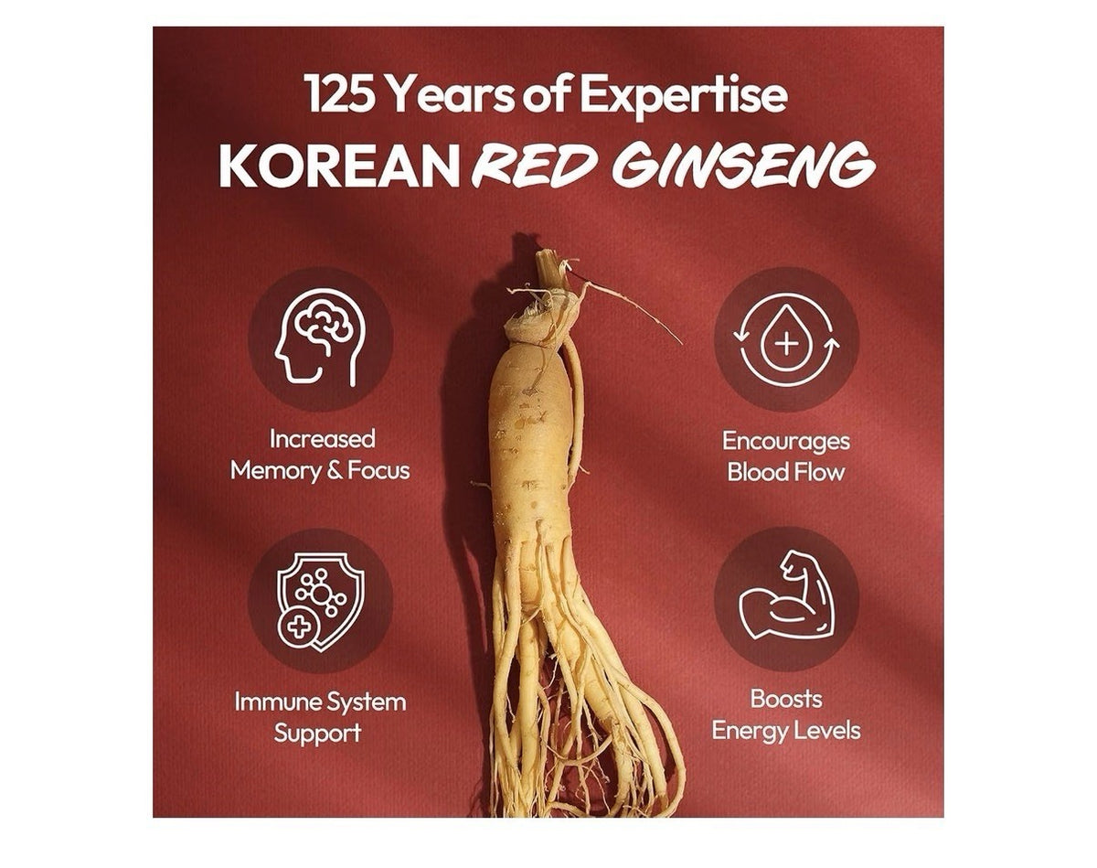 JUNG KWAN JANG Korean Red Ginseng Extract Capsules Plus Energy Supplement 30sgel