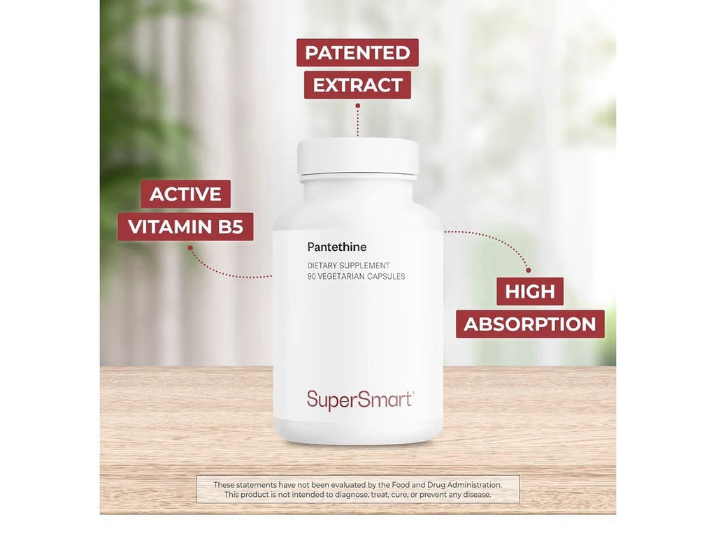 Supersmart Pantesin Pantethine 600mg per Day Pantothenic Acid Vitamin B5 90 Caps