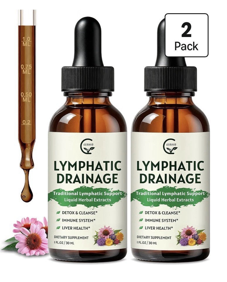 GORNVB Lymphatic Drainage Drops Detox Cleane Immune System Liver Health 2 Pack