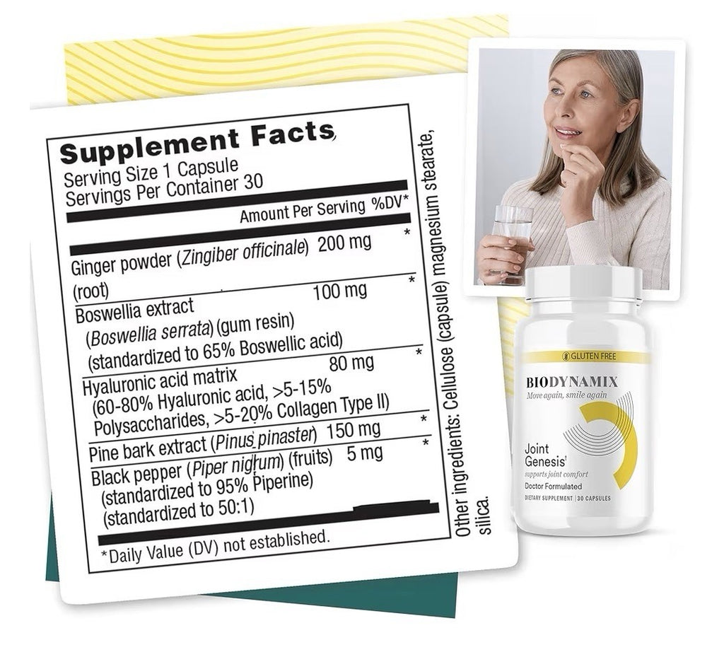 BioDynamix Joint Genesis Move Smile Again  Comfortable Flexible Joints 60capsule