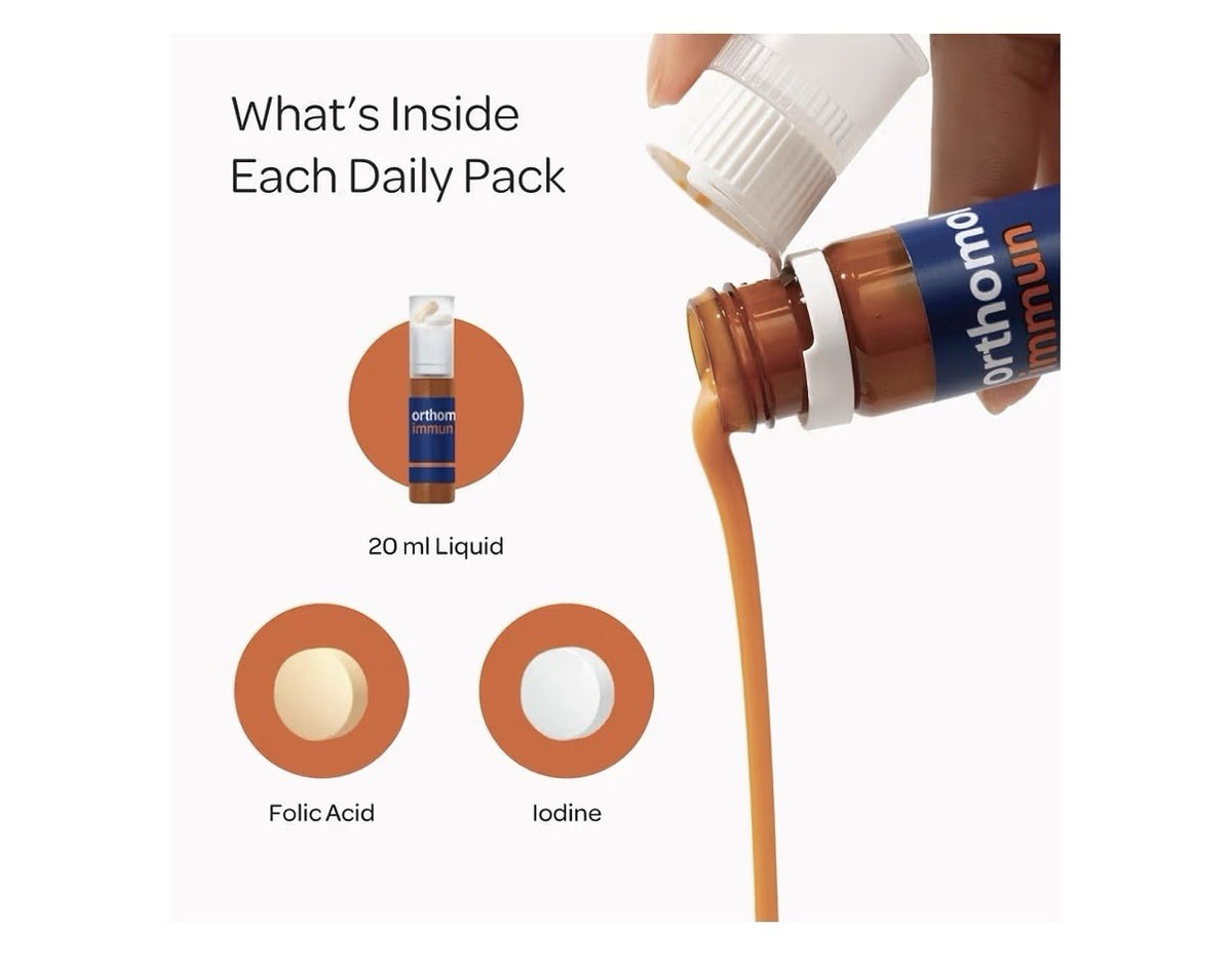Orthomol Immun Immune Support Vials for Adults For Daily Health 7 Day Supply