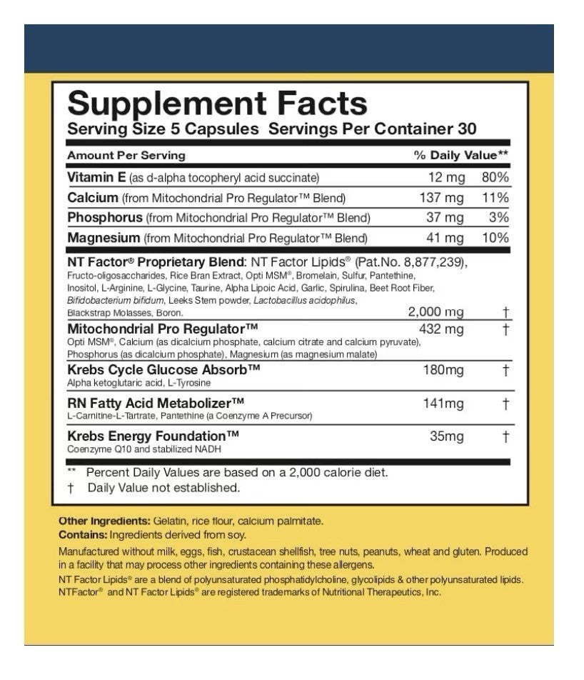 Researched Nutritionals ATP Fuel Mitochondrial Support Cellular Health 150 Caps