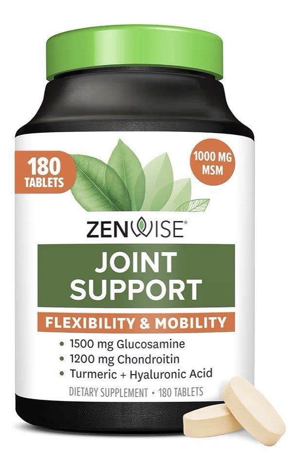 Zenwise Health Joint Support Supplement with Glucosamine Chondroitin MSM 180Tabs