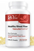 DrVmd Healthy Blood Flow Vascular Control NAC CoQ10 Benfotiamine Betaine 180caps