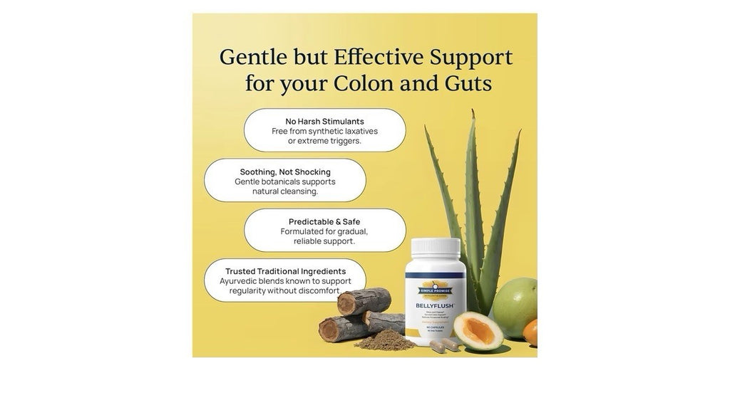 Simple Promise BellyFlush Colon Gut Cleanse Detox Bloating Supplement 60capsules