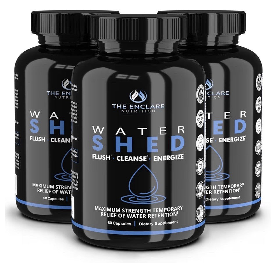 THE ENCLARE NUTRITION WATER SHED Flush Cleanse Energize Water Retention 3 Pack