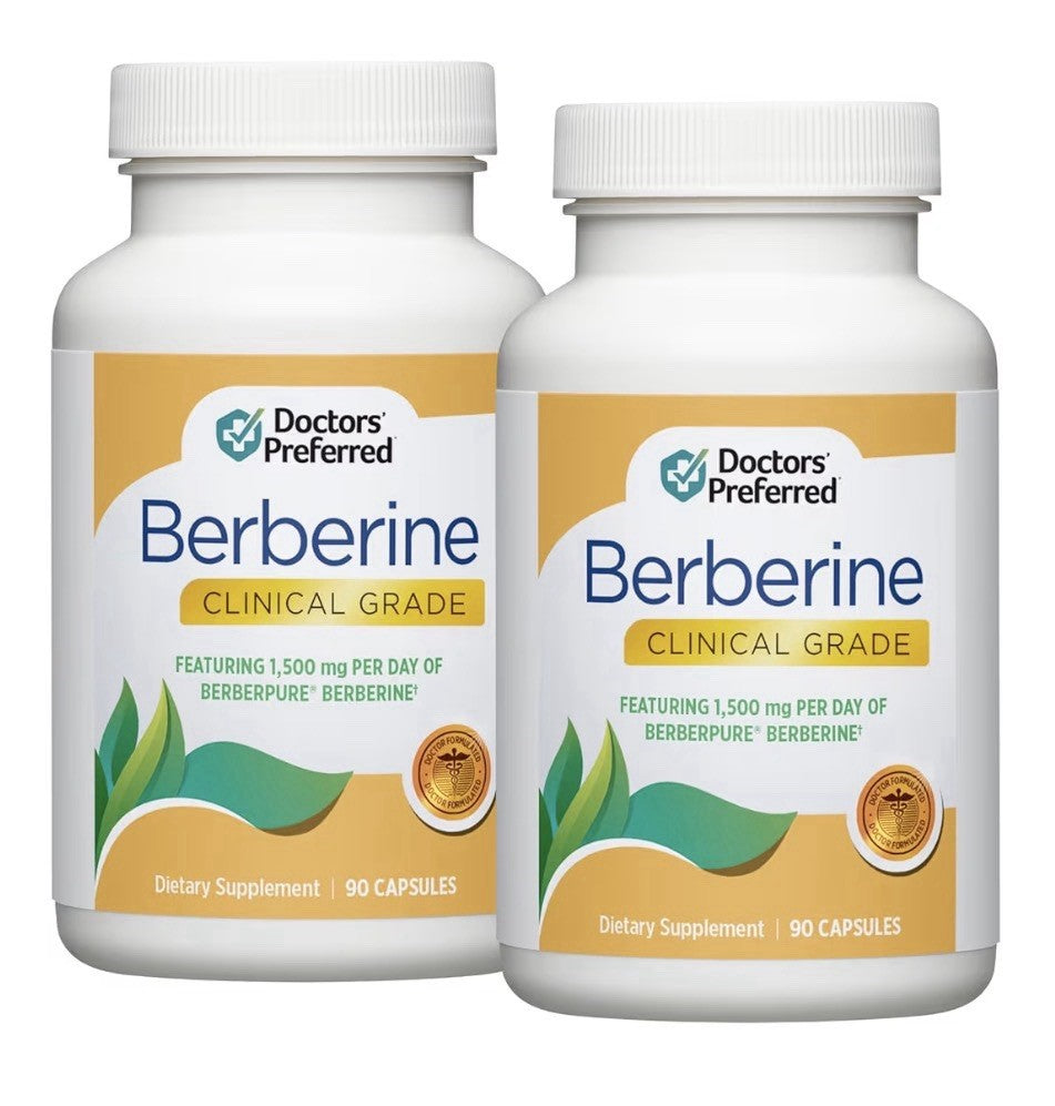 2 Pack DOCTORS' PREFERRED Berberine Clinical Grade Dietary Supplement