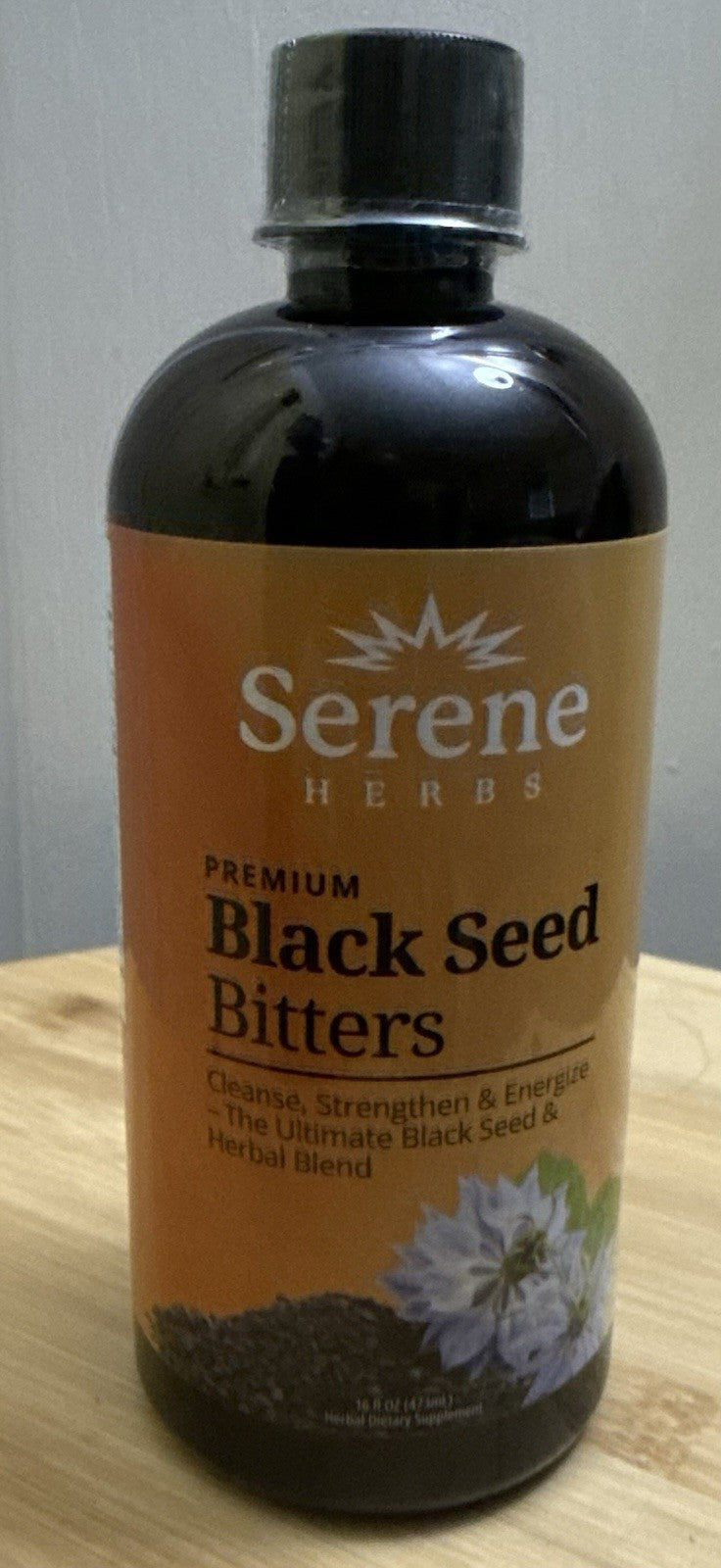 Serene Herbs Black Seed Bitters Cleanse Strength Energize 16oz