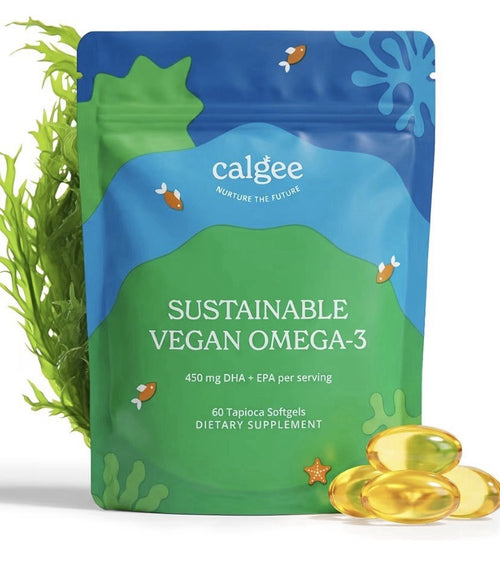 2 Pack Calgee Algae Sustainable Vegan Omega 3 DHA & EPA Total 120 Vegan Softgels