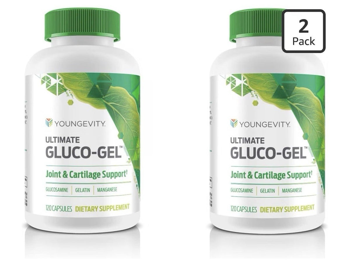 2 Pack Youngevity Ultimate Gluco-Gel Joint & Cartilage Support Tendons Bones