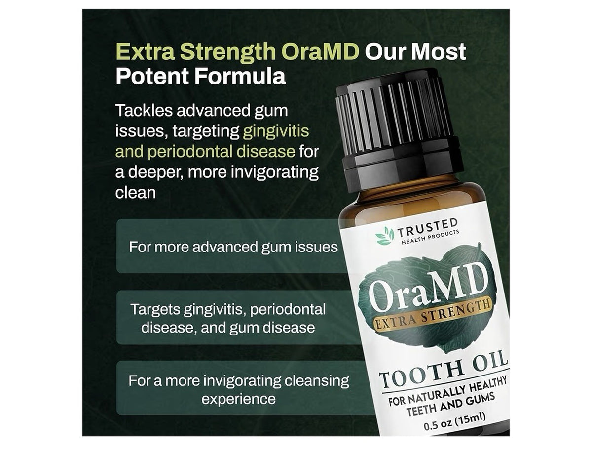 2 Packs OraMD Tooth Oil 4-in-1 Original Strength Clinically Tested Gum Disease