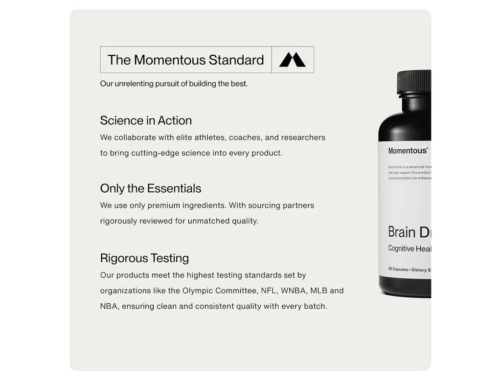 Momentous Brain Drive Cognitive Health & Function Nootropic Memory Focus 60 Caps