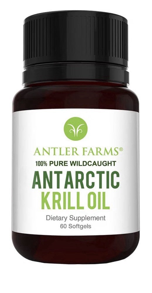 Antler Farms Antarctic Krill Oil 100% Pure Wild Caught Omega 3 EPA DHA 60softgel