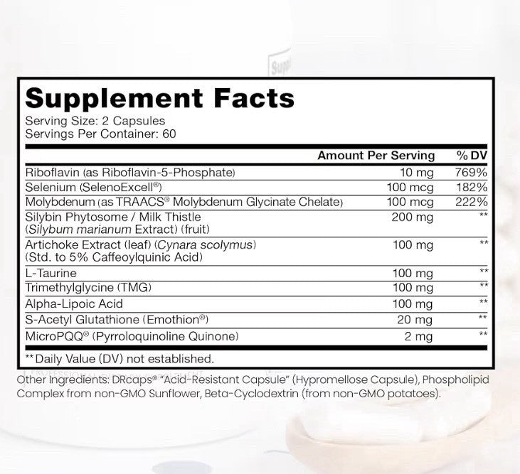 Pure Therapro Rx Liposomal Liver Detox + Cleansing 120 Acid-Resistant Capsules