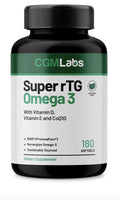 CGMLABS Super rTG Omega 3 Norwegian Fish Oil with vitamin D, E, CoQ10 180capsule
