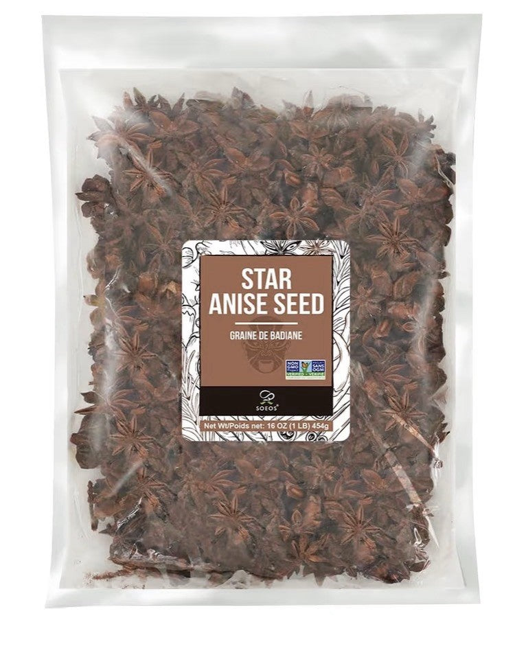 Soeos Star Anise Dried For Beverages Cooking Baking Whole Star Anise Seed 2Pound