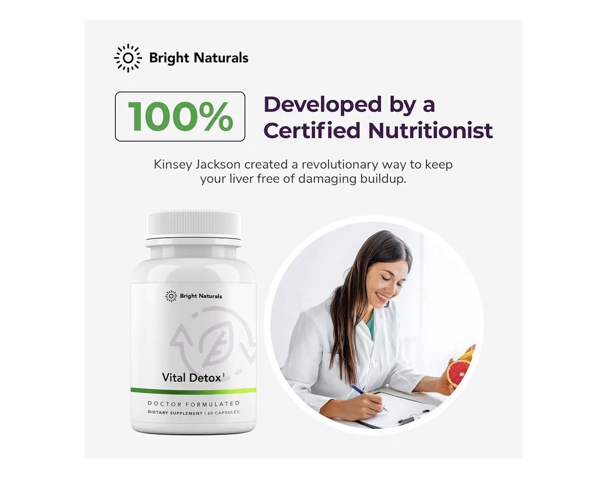 Bright Naturals Vital Detox Liver Supplement Liver Health Formula 3 Pack