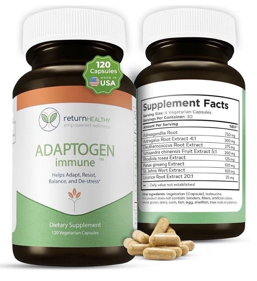 Return Healthy Adaptogen Immune Helps Body Functioning And Stress Relief 120cap