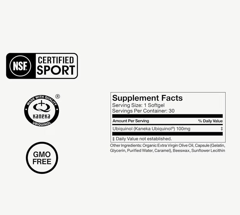 Momentous Ubiquinol CoQ10 Foundational Supplement 30 Capsules