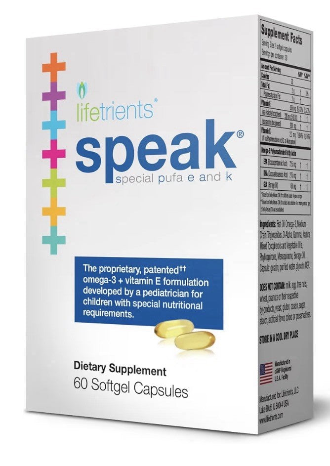 Lifetrients Speak Special Pufa E And K Omega-3 + Vitamins E For Children 60sgel