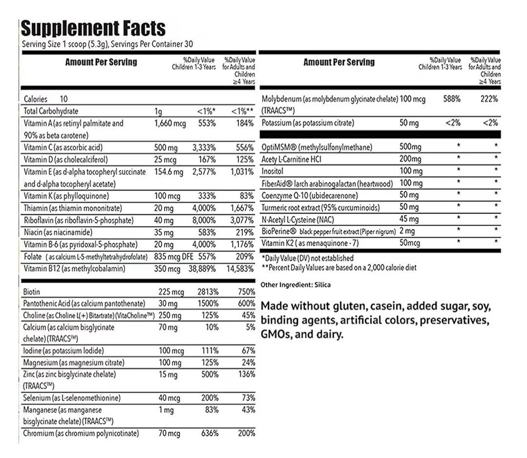 Simple Spectrum Vitamin Supplement Powder Nutritional Support 30 Servings