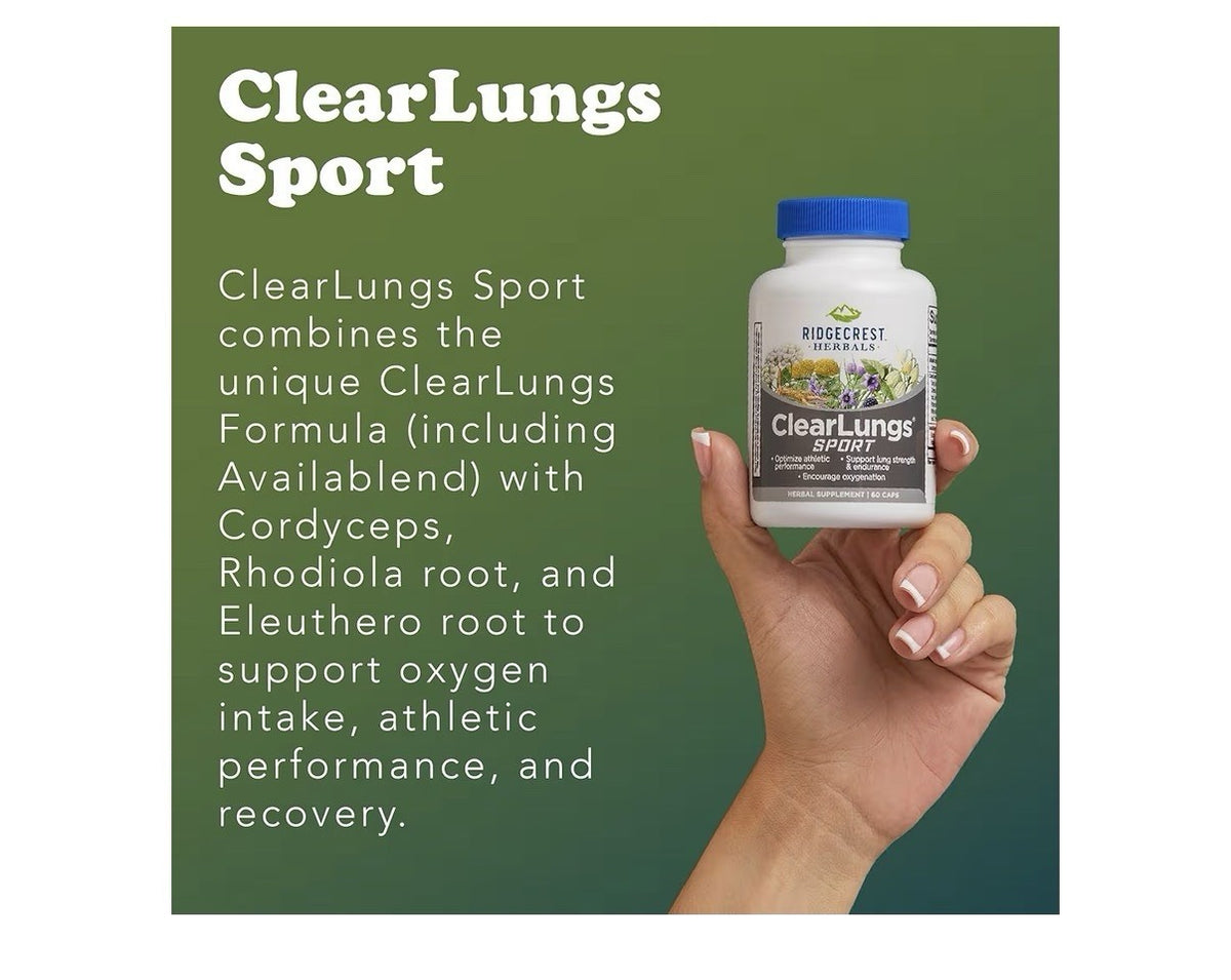 Ridgecrest Herbals ClearLungs Sport Oxygen Intake Optimize Athletic Performance
