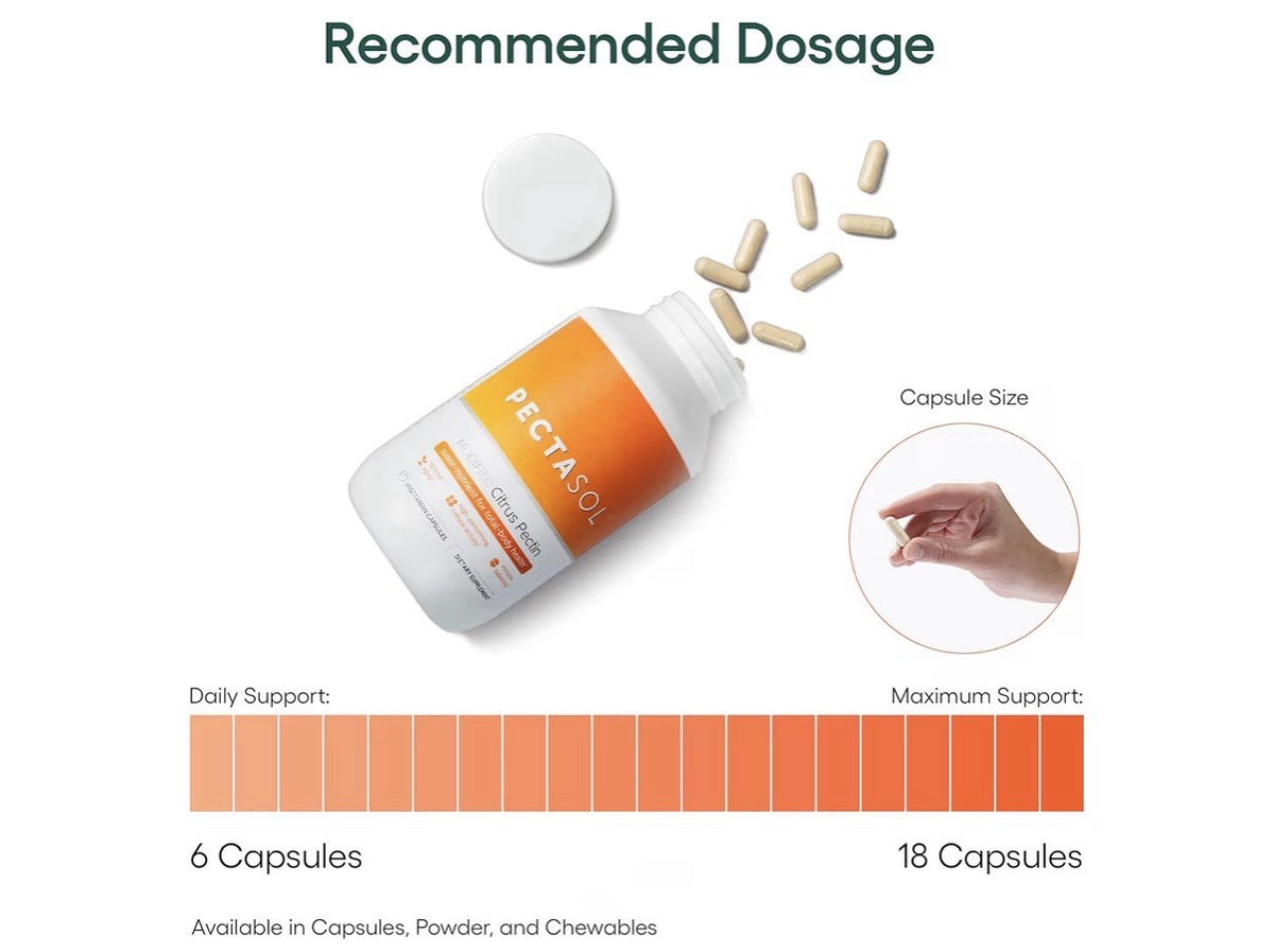PectaSol Modified Citrus Pectin Total-Body Health Supplement 270 Capsules