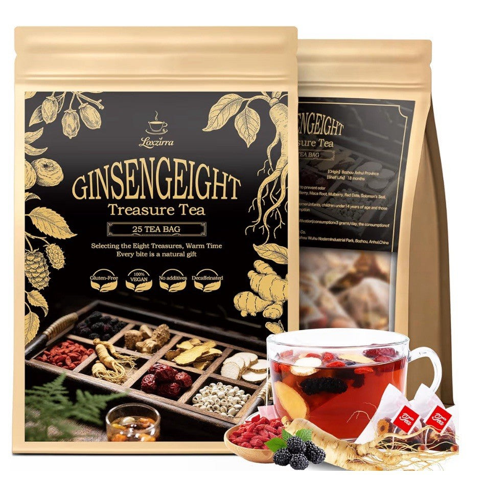 Loxzirra Ginseng Eight Treasure Kidney Tea Formula Cleanse Detox Repair 25Teabag