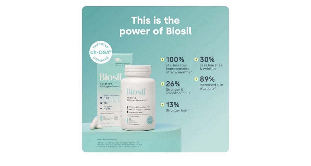 Biosil Collagen Generator Booster Supplement Hair Skin Nails Joint Support 30cap
