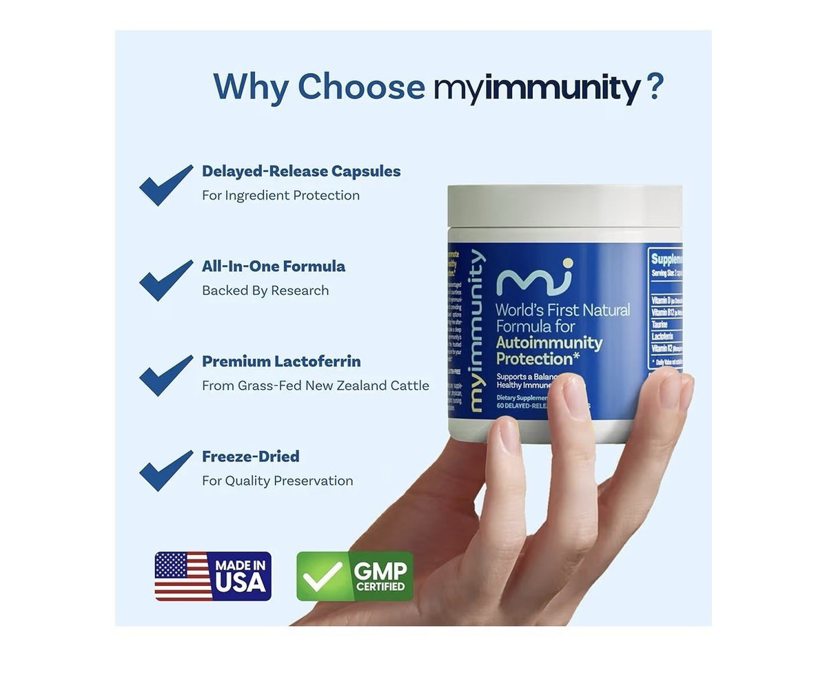 MyImmunity Immune Balance Supplement Grass-Fed Lactoferrin Gut Digestive 60 Caps