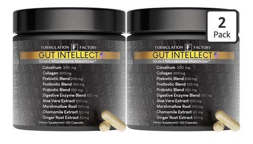 2 Pack Formulation Factory Gut Intellect 10-in-1 Microbiome Maximizer Women Men