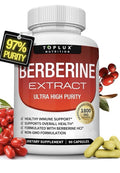 Toplux Berberine Extract 1800mg Ultra High Purity HCL 97% Purity 90 Capsules