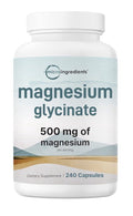 Micro Ingredients Magnesium Glycinate 500mg Per Serving 240 Capsules