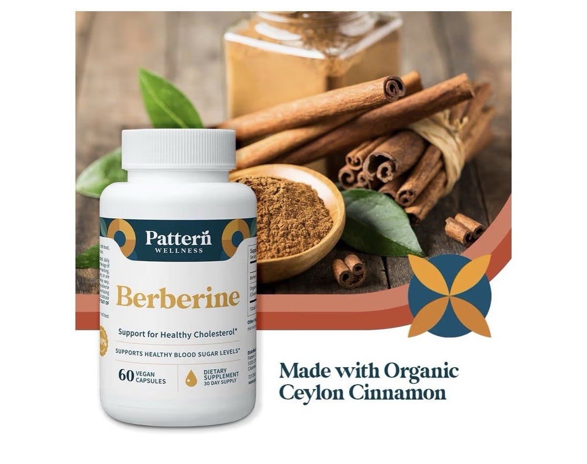 2Pack Pattern Wellness Berberine Supports Healthy Cholesterol Blood Sugar Levels