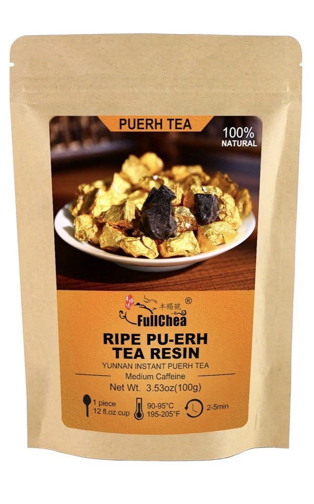 FullChea Ripe Pu-erh Tea Resin Instant 2009 Aged Helps Digestion 3.53oz